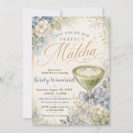 Convites Ela Encontrou Seu Chá de Noiva Perfeito com Matcha