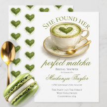 Ela Encontrou Seu Chá de Noiva Perfeito Matcha