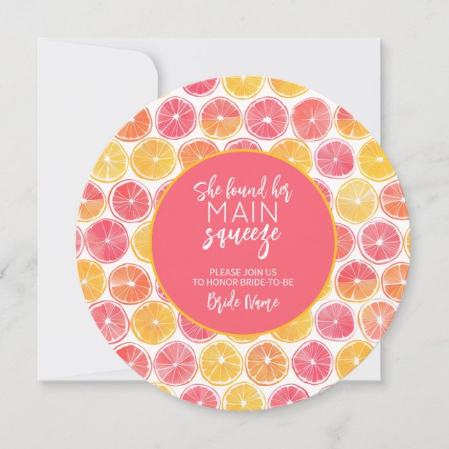 Convites Ela Encontrou Seu Chá de panela De Apertar Princip (Frente)