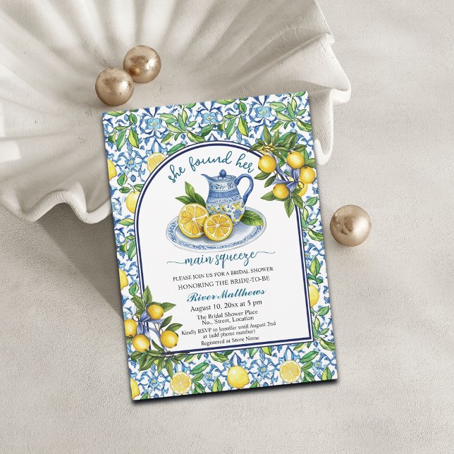 Convites Ela Encontrou Seu Chá de panela De Apertar Princip (Criador carregado)