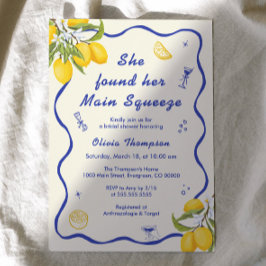 Convites Ela Encontrou Seu Chá de panela De Apertar Princip