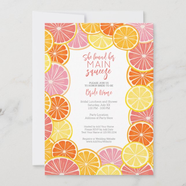 Convites Ela Encontrou Seu Chá de panela De Apertar Princip (Frente)