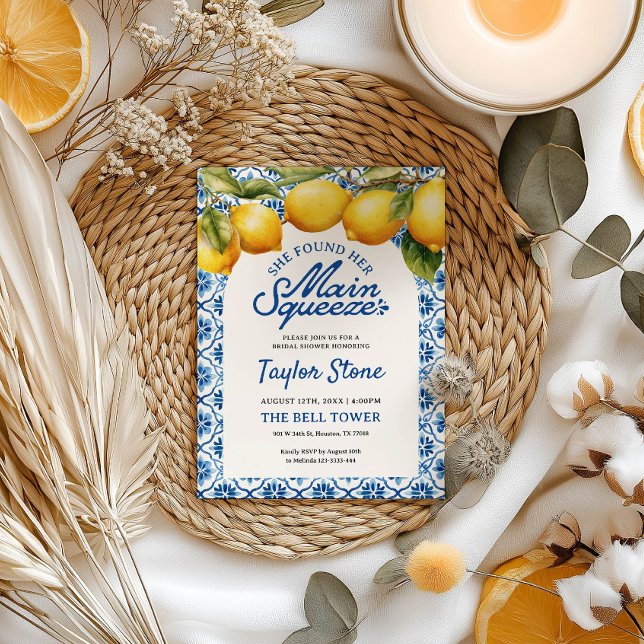 Convites Ela Encontrou Seu Chá de panela De Limão De Aperte (Criador carregado)