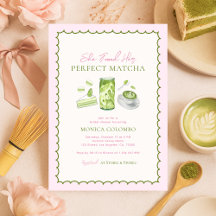 Ela Encontrou Seu Chá de panela De Tema Da Matcha