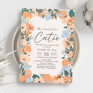 Convites Ela encontrou seu Chá de panela Floral Cutie Orang