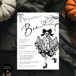 Convites Ela Encontrou Seu Chá de panela Floral De Fantasma