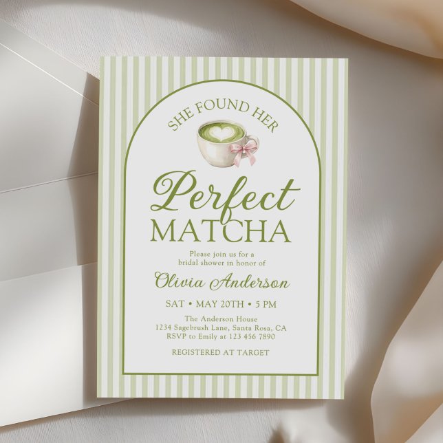 Convites Ela Encontrou Seu Chá Verde Matcha Perfeito para o (Criador carregado)