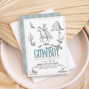 Convites Ela Encontrou Seu Cowboy no Chá de Noiva