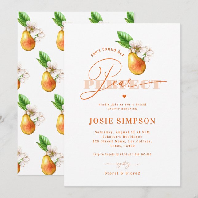 Convites Ela encontrou seu perfeito Chá de panela de jardim (Frente/Verso)