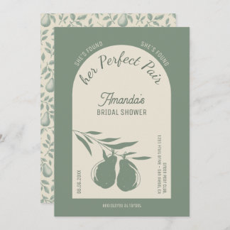 Convites Ela encontrou seu perfeito Chá de panela de pera