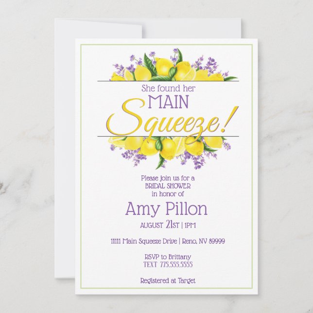 Convites Ela Encontrou Seu Principal Comichão - Chá de pane (Frente)