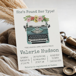 Convites Ela Encontrou Seu Tipo! Chá de Noiva de Máquina de