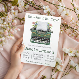 Convites Ela encontrou seu tipo! Chá de panela de máquina d