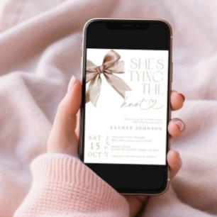Convites Ela está amarrando o Knot Elegant Bridal Shower