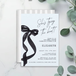 Convites Ela Está Amarrando o Laço Festa de Chá de Noiva co