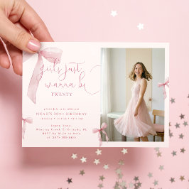 Convites Ela está fazendo vinte Arco Rosa Foto Aniversário