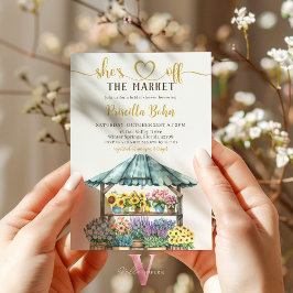 Convites Ela está fora do mercado de Chá de panela