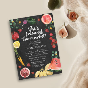 Convites Ela está fora do Mercado Market Farmers Bridal Sho