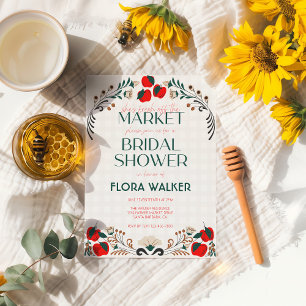 Convites Ela está fresca do Chá de panela de maçã do mercad