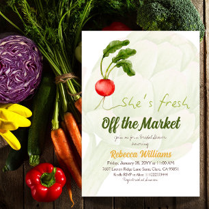 Convites Ela está fresca do Chá de panela de mercado
