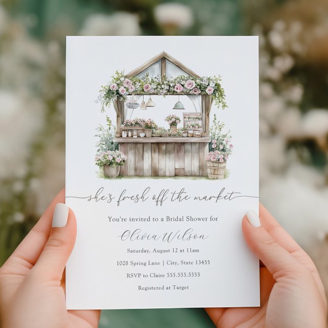 Convites Ela está fresca do Chá de panela de mercado (Criador carregado)