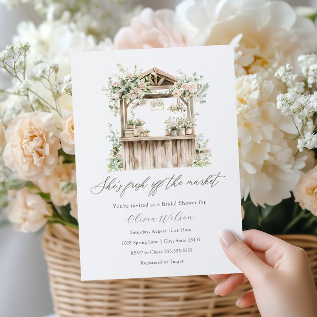 Convites Ela está fresca do Chá de panela de mercado (Criador carregado)