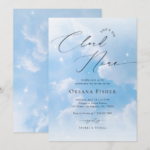 Convites Ela está na Nuvem Nove   Chá de panela de Nuvens A