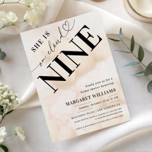 Convites Ela está no Chá de panela Cloud Nine Heart Script