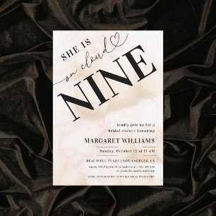 Convites Ela está no Chá de panela Cloud Nine Heart Script