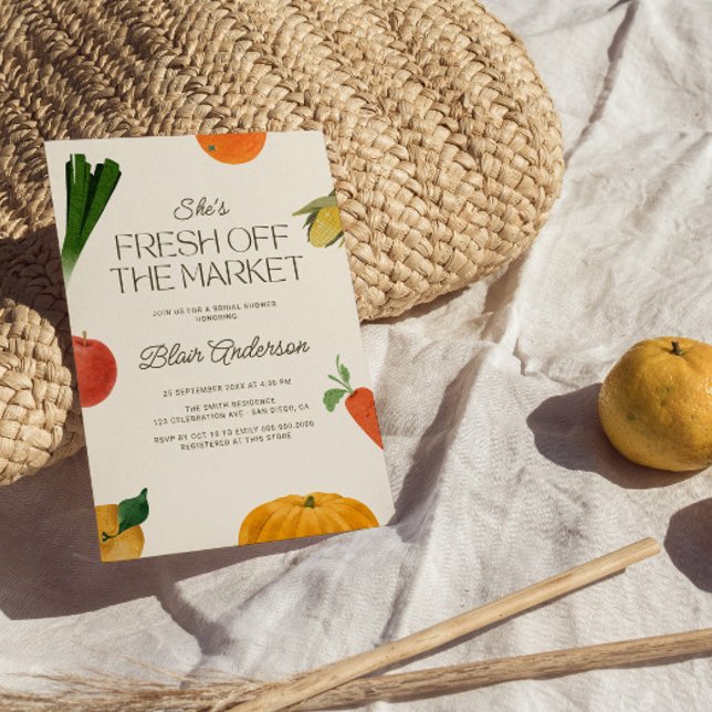 Convites Ela está nova no Chá de panela de mercado (Criador carregado)