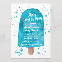 Ela está prestes a POP Blue Chá de fraldas Invitat