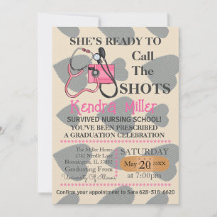Convites Ela está pronta para chamar os sapatos de enfermag