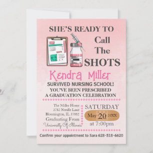 Convites Ela está pronta para chamar os sapatos de enfermag