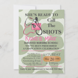 Convites Ela está pronta para chamar os sapatos de enfermag