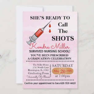 Convites Ela está pronta para ligar para a graduação de enf