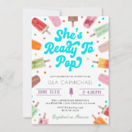 Convites Ela está pronta para Pop de Chá de fraldas