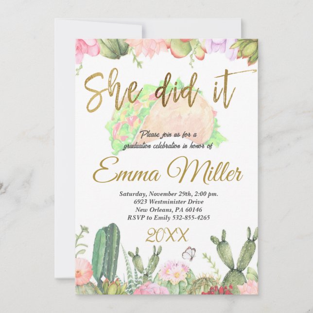 Convites Ela Fez Festa de formatura (Frente)