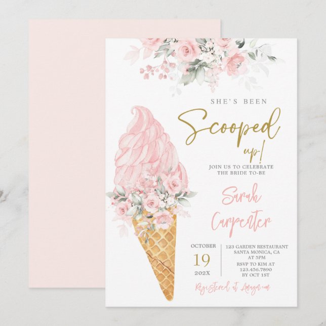 Convites Ela foi esfregada no Chá de panela (Frente/Verso)