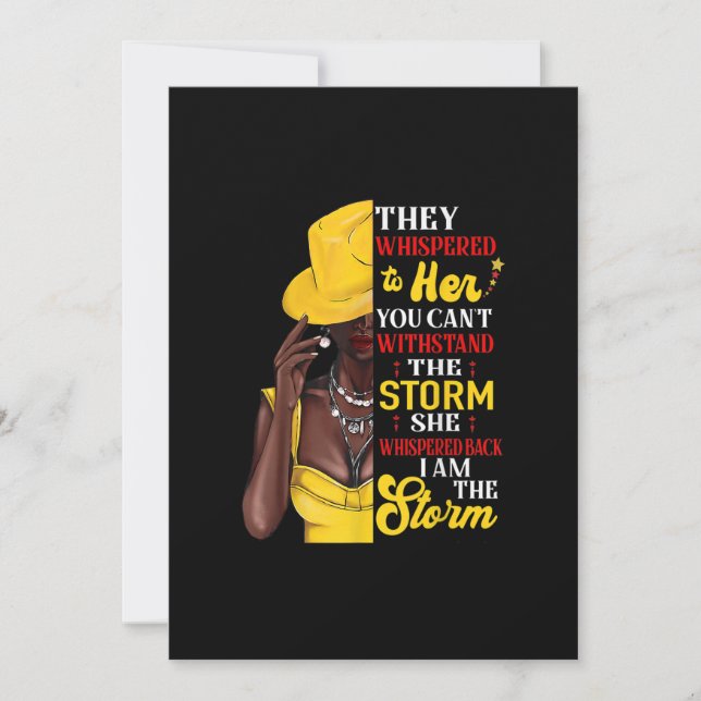 Convites Ela Gritou De Volta Eu Sou A Tempestade História N (Frente)