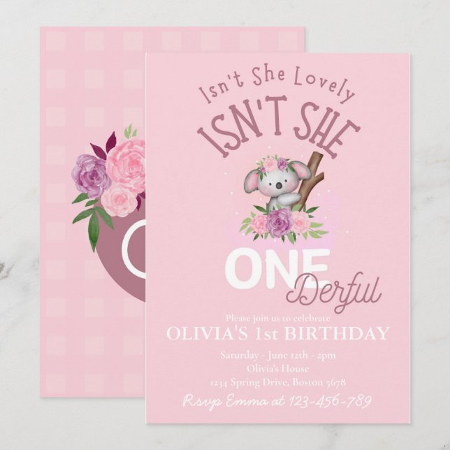 Convites Ela não é adorável, não é uma personalizável marav (Frente/Verso)