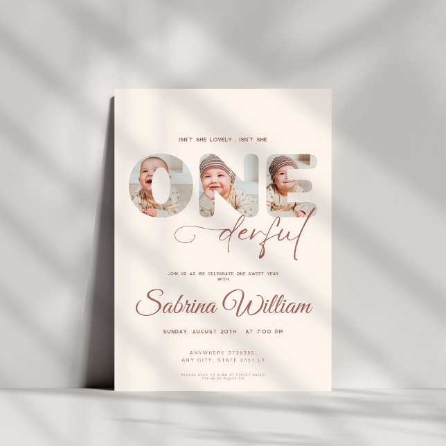 Convites Ela não é maravilhosa primeiro aniversario 3? (Criador carregado)