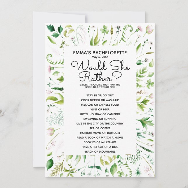 Convites Ela poderia preferencialmente jogo de chá de frald (Frente)