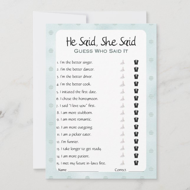 Convites Ele Disse Que Disse Jogo De Chá de panela (Frente)