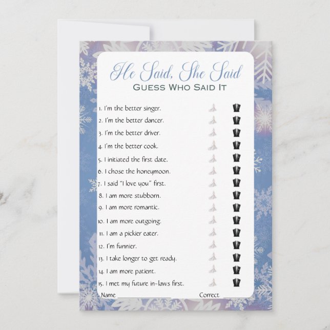 Convites Ele Disse Que Disse Jogo De Chá de panela (Frente)