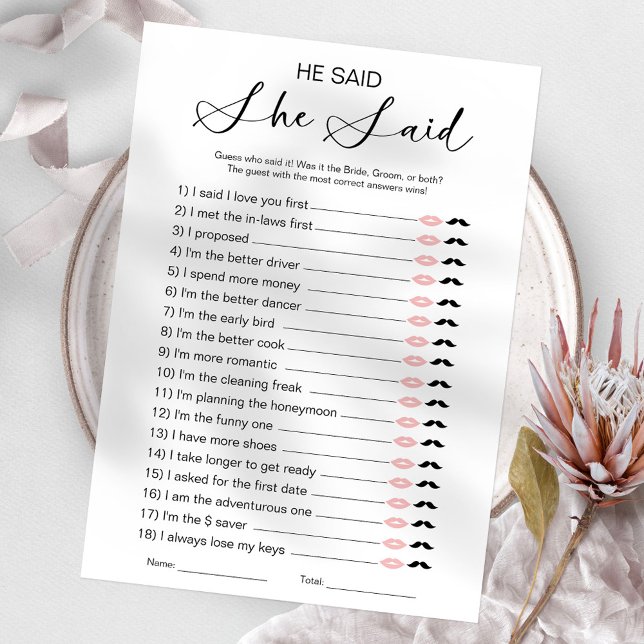 Convites Ele Disse Que Disse Jogo De Chá de panela (Criador carregado)