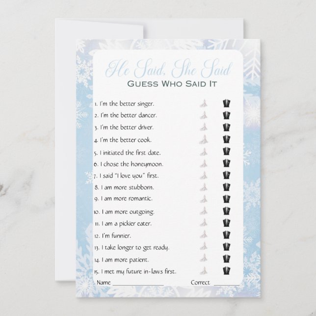 Convites Ele Disse Que Disse Jogo De Chá de panela (Frente)