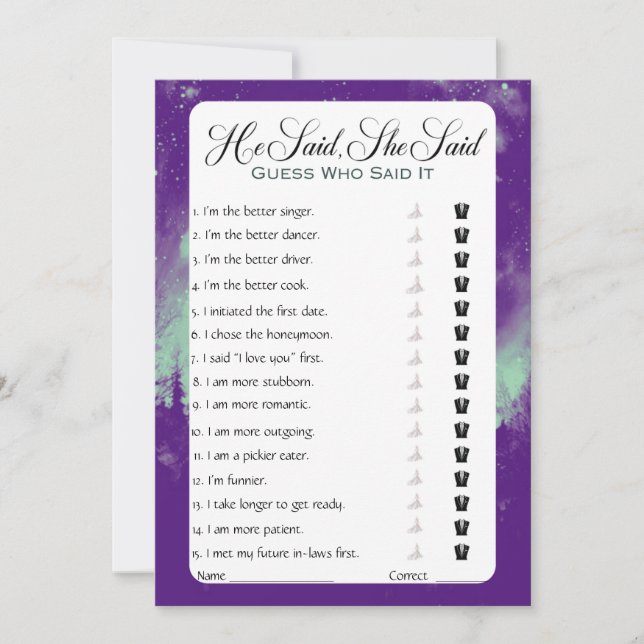 Convites Ele Disse Que Disse Jogo De Chá de panela (Frente)