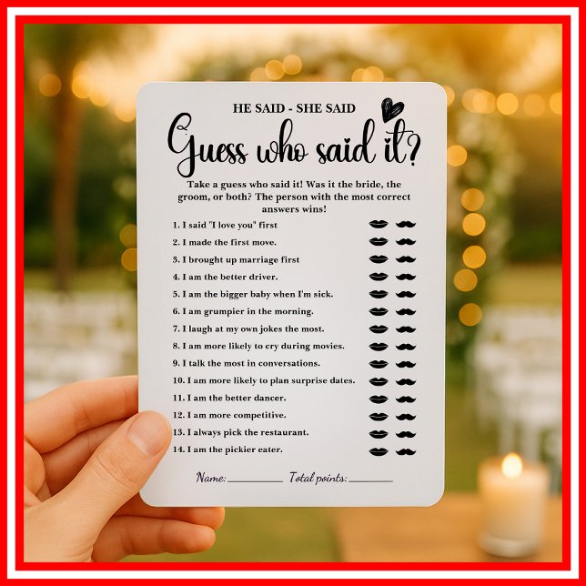 Convites Ele Disse Que Ela Disse Chá de panela Jogo Moderno (Criador carregado)