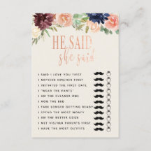 Ele disse que ela disse: "Cópia do Jogo de Casamen