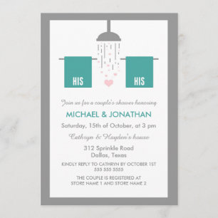 Convites Ele e o Seu   Chá Casal gay